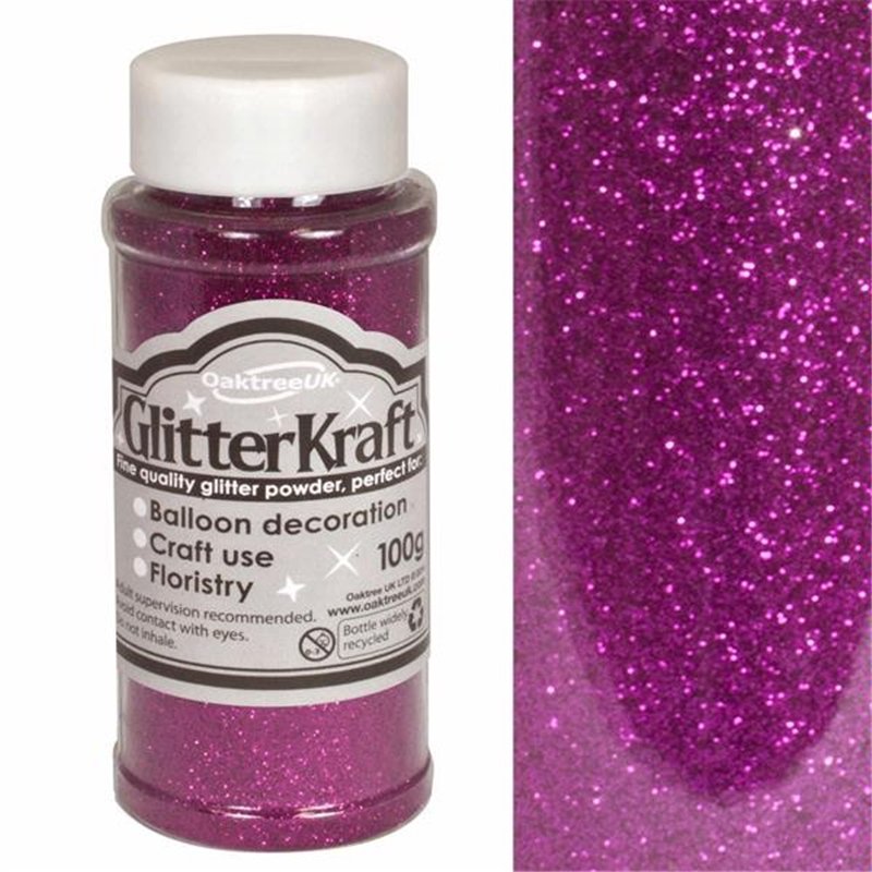 100G FUCHSIA KRAFT FINE GLITTER