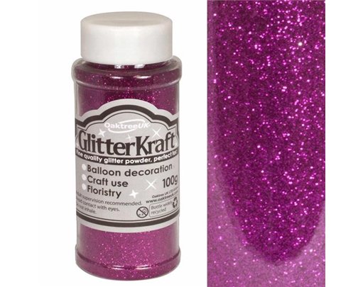 100G FUCHSIA KRAFT FINE GLITTER