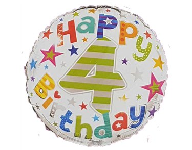 18IN AGE 4 UNISEX FOIL BALLOON