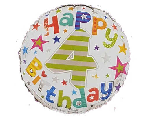 18IN AGE 4 UNISEX FOIL BALLOON