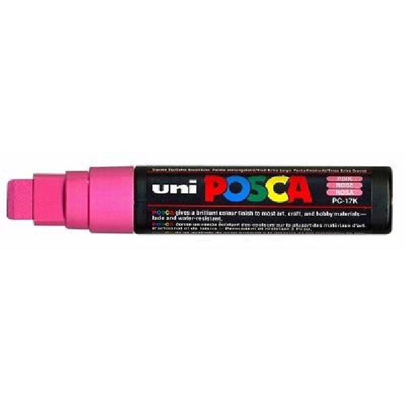 PC-17K POSCA CHISEL BROAD PINK