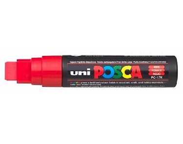 PC-17K POSCA CHISEL BROAD RED