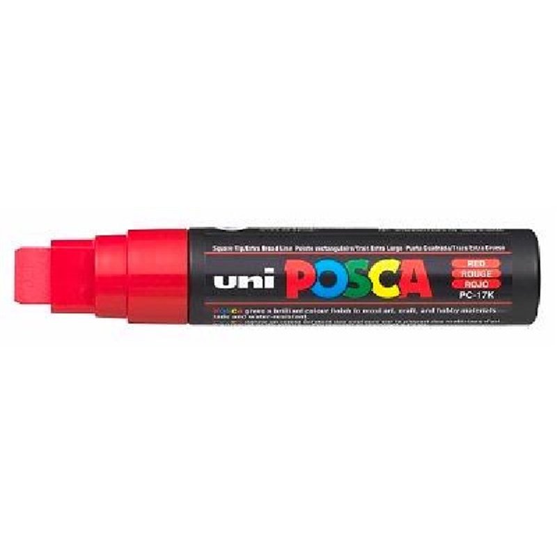 PC-17K POSCA CHISEL BROAD RED