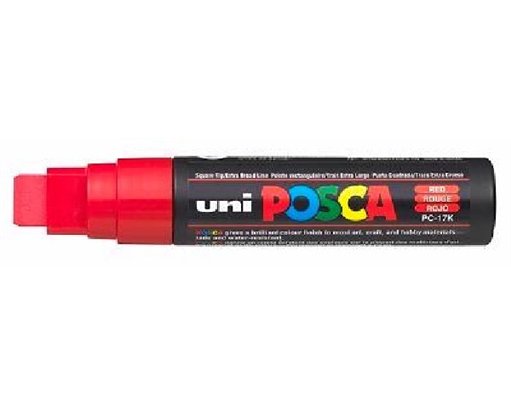 PC-17K POSCA CHISEL BROAD RED