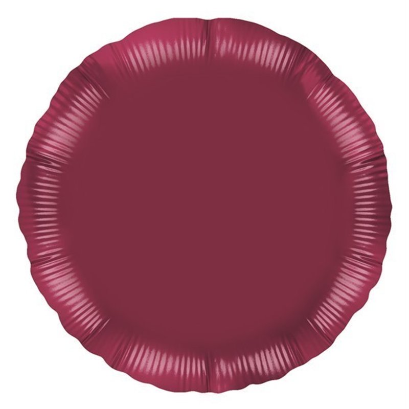 18IN BURGUNDY ROUND FOIL BALLOON