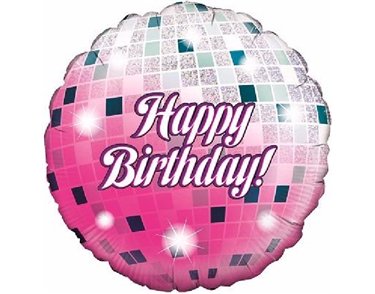 18IN GLITTERBALL B/DAY FOIL