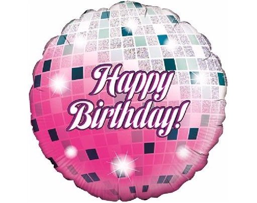 18IN GLITTERBALL B/DAY FOIL