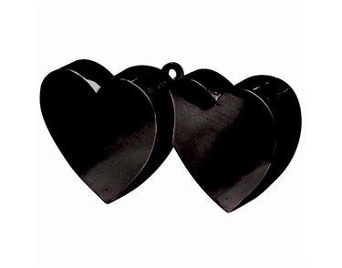 BLACK DOUBLE HEART BALLOON WEIGHT