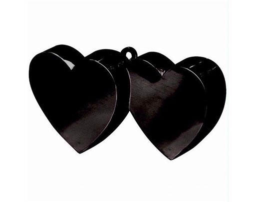 BLACK DOUBLE HEART BALLOON WEIGHT