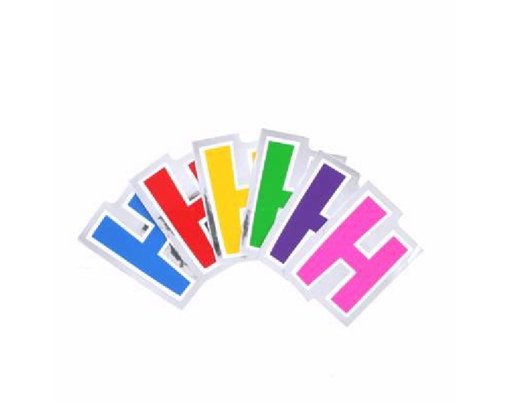 LETTER H BALLOON STICKER 48S