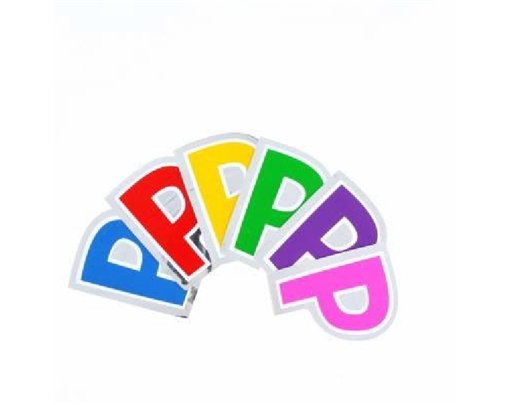 LETTER P BALLOON STICKER 48S