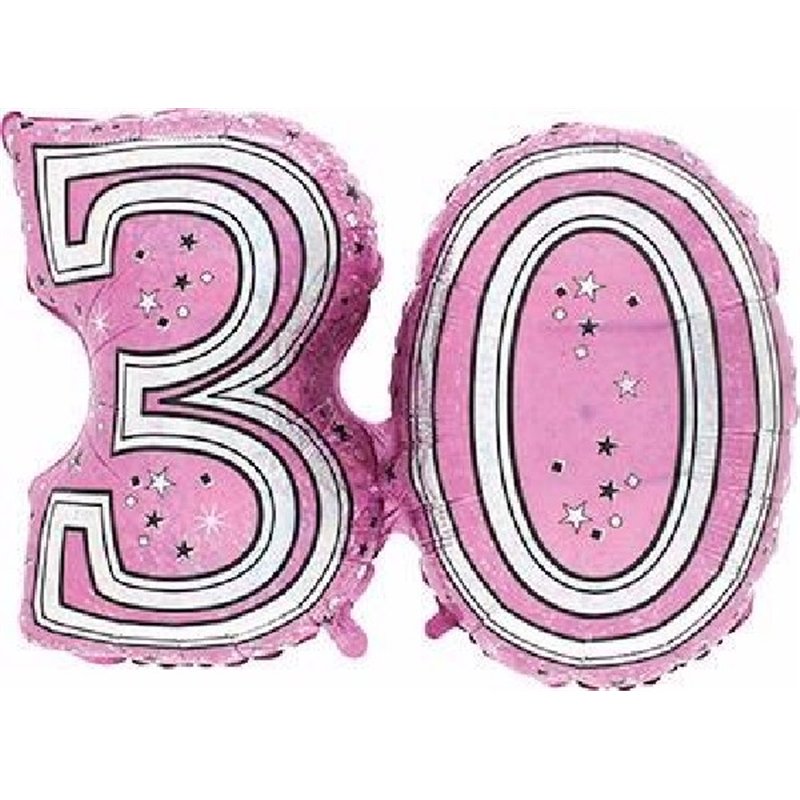 28IN 30TH PINK FOIL BALLOON