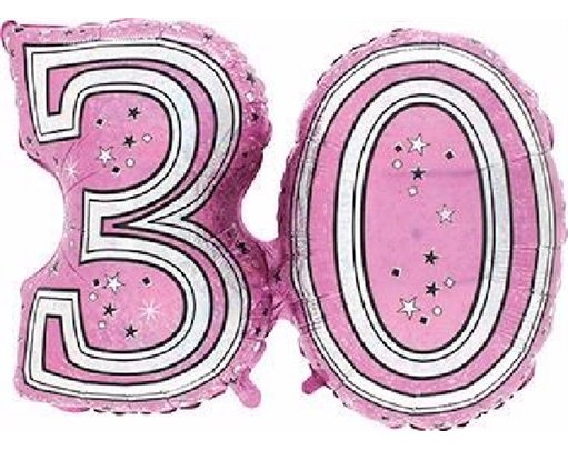 28IN 30TH PINK FOIL BALLOON