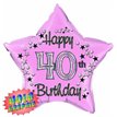 22IN 40TH PINK FOIL BALLOON