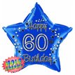 22IN 60TH BLUE FOIL BALLOON