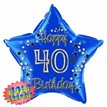 22IN 40TH BLUE FOIL BALLOON