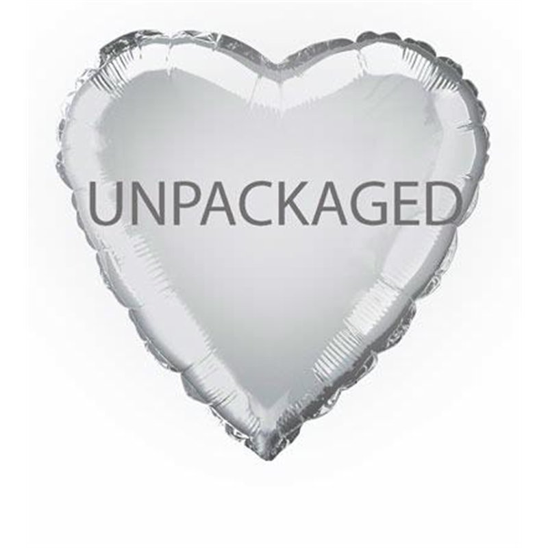 18IN SILVER HEART FOIL BALLOON  12S