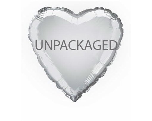 18IN SILVER HEART FOIL BALLOON  12S
