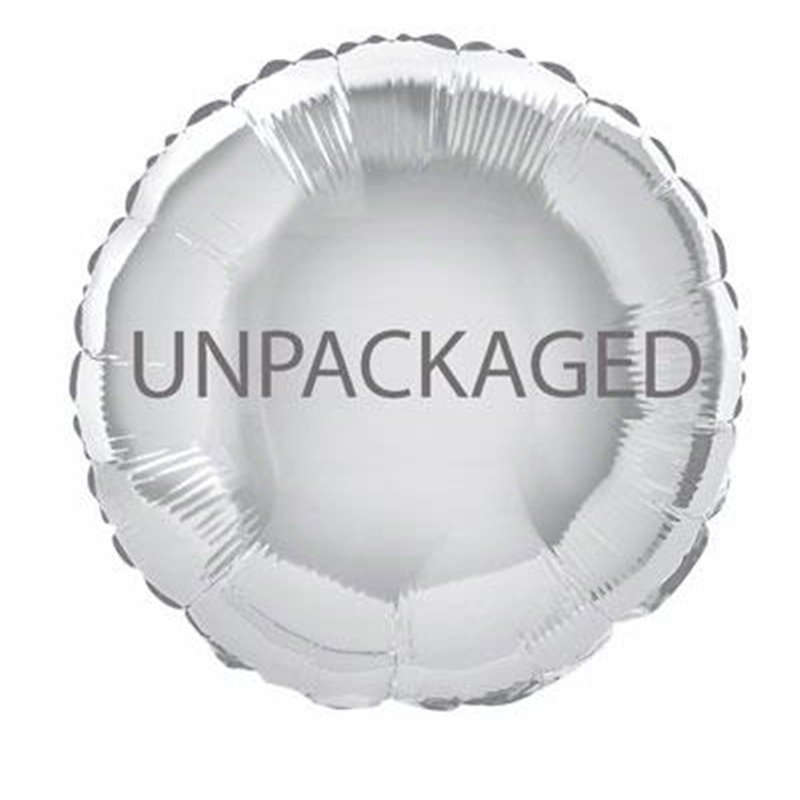 18IN SILVER ROUND FOIL BALLOON  12S