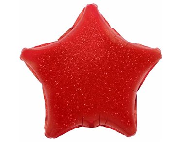RED HOLOGRAPHIC STAR 19IN FOIL