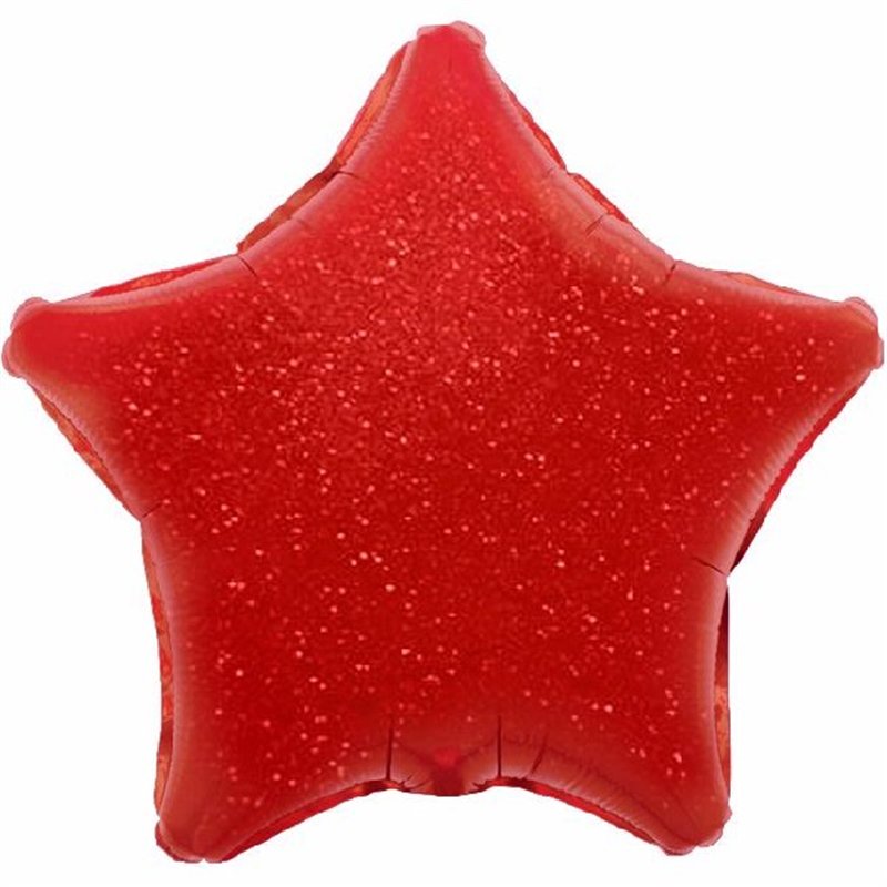 RED HOLOGRAPHIC STAR 19IN FOIL