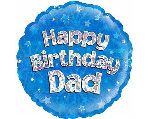 18IN HAPPY B/DAY DAD BLUE FOIL