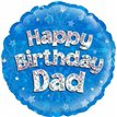 18IN HAPPY B/DAY DAD BLUE FOIL