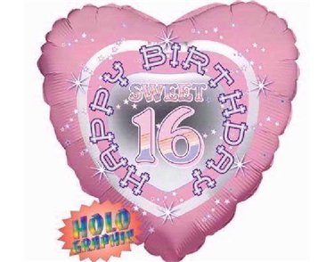 18IN SWEET 16 FOIL BALLOON