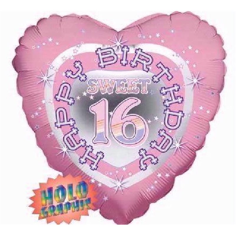 18IN SWEET 16 FOIL BALLOON