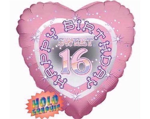 18IN SWEET 16 FOIL BALLOON