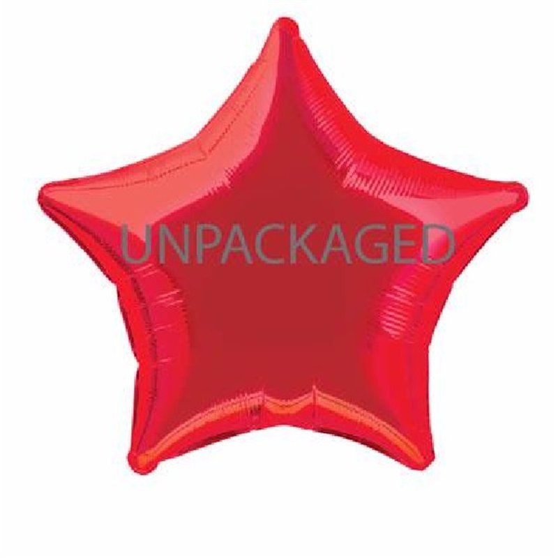 20IN RED STAR FOIL BALLOON  12S