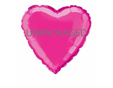 18IN HOT PINK HEART FOIL BALLOON  12S