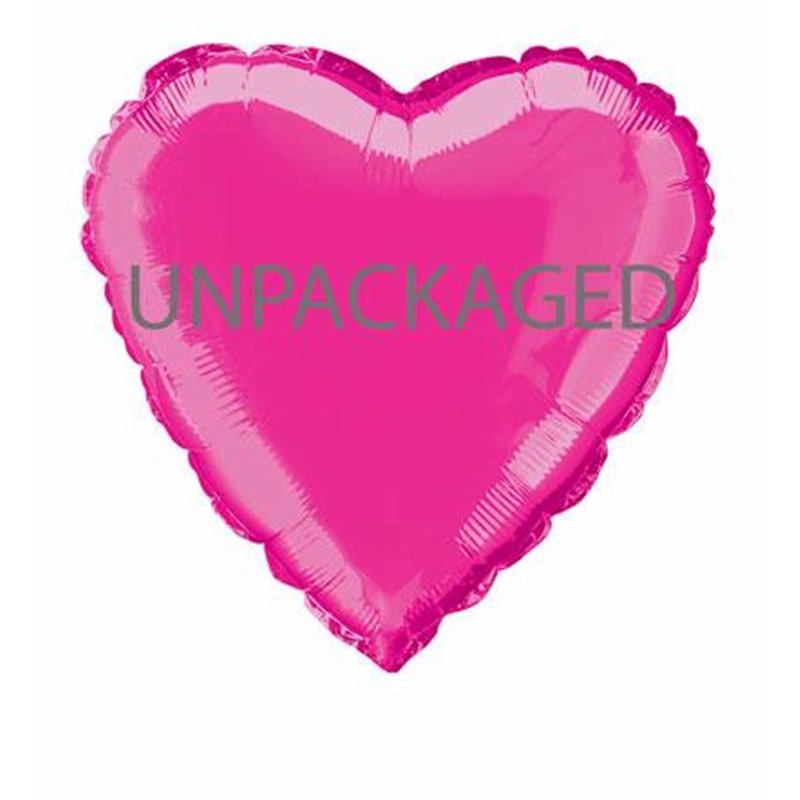 18IN HOT PINK HEART FOIL BALLOON  12S