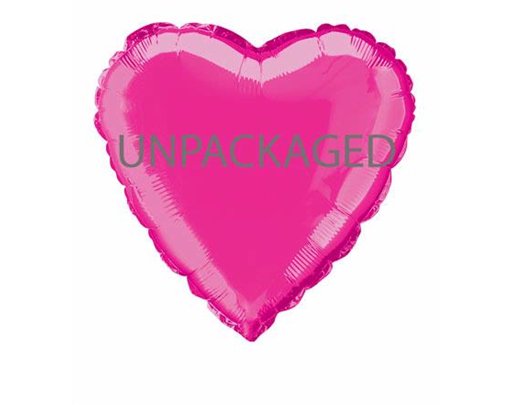 18IN HOT PINK HEART FOIL BALLOON  12S