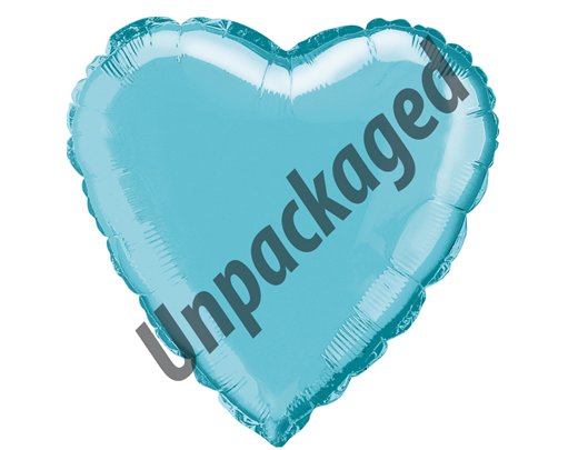 18IN BABY BLUE HEART FOIL BALLOON  12S