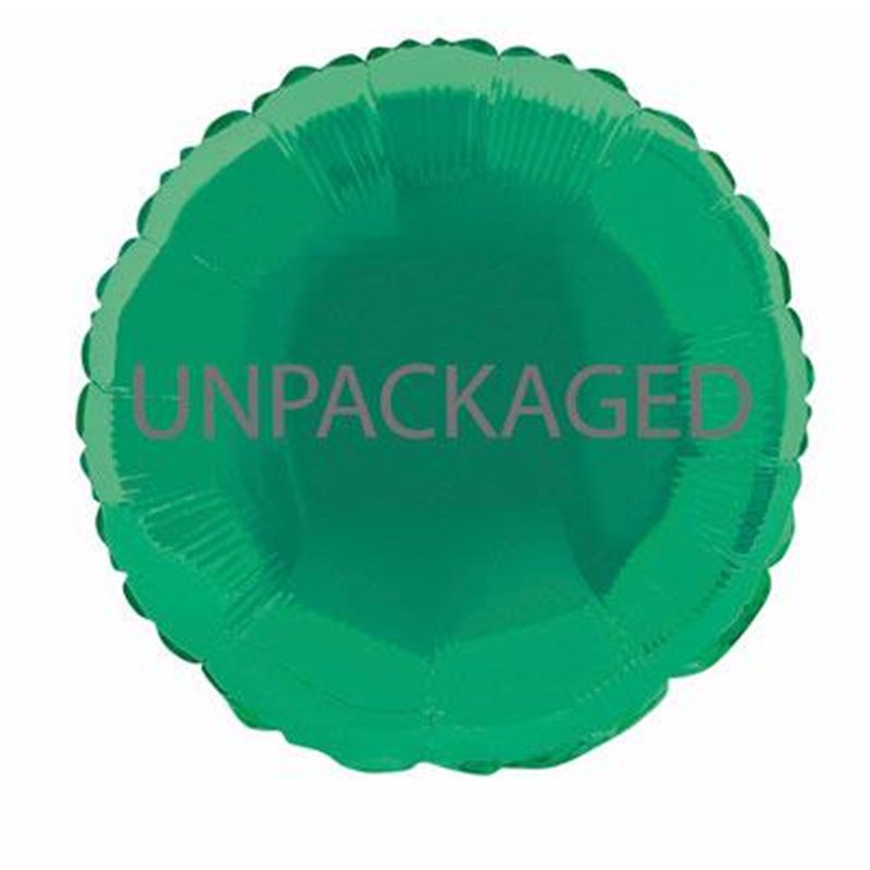 18IN GREEN ROUND FOIL BALLOON  12S