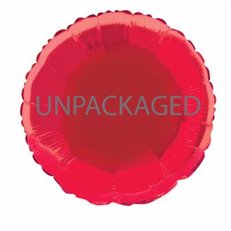 18IN RED ROUND FOIL BALLOON  12S