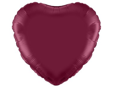 18IN BURGUNDY HEART FOIL BALLOON