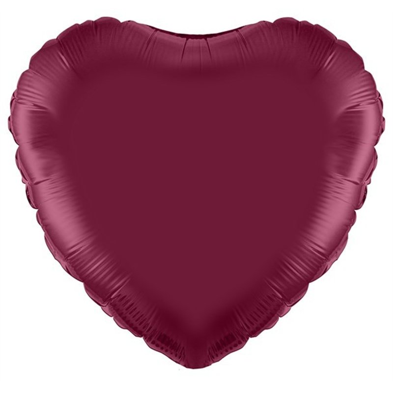 18IN BURGUNDY HEART FOIL BALLOON