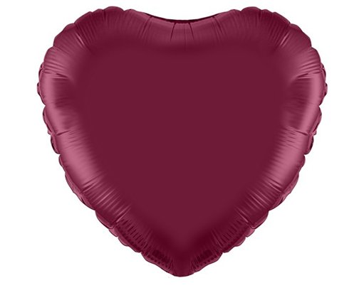 18IN BURGUNDY HEART FOIL BALLOON