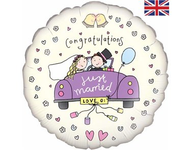 18IN JUST MARRIED FOIL BALLOON