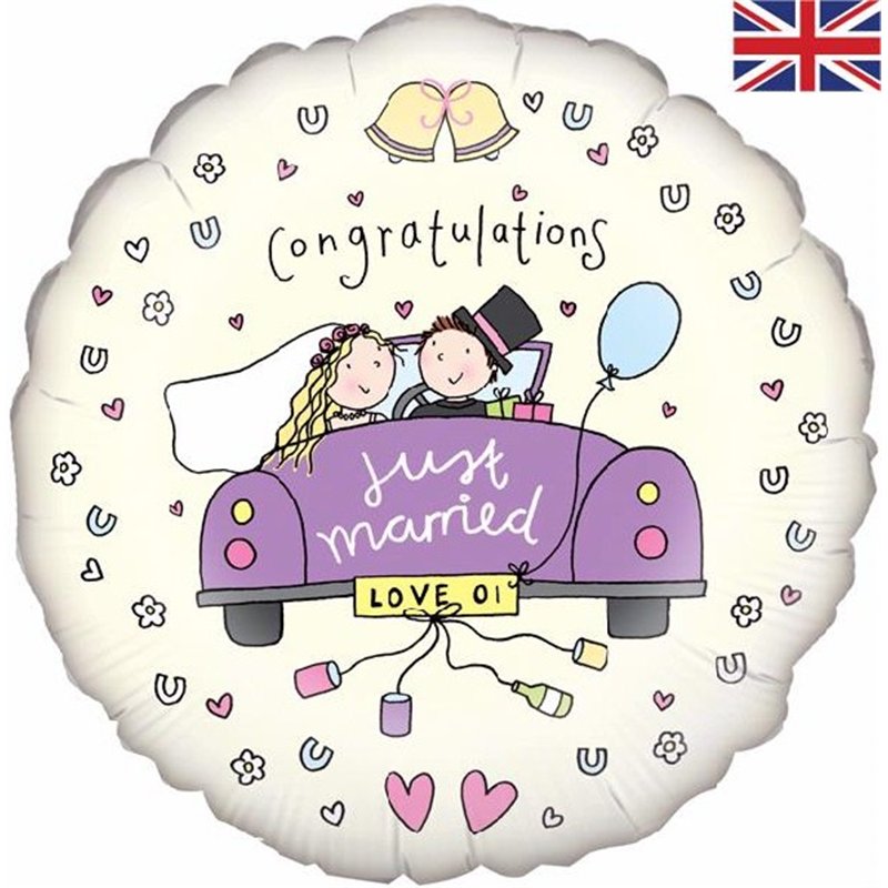 18IN JUST MARRIED FOIL BALLOON