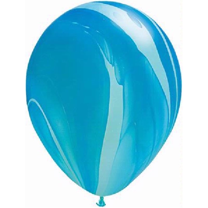 (25) 11IN BLUE AGATE QUALATEX