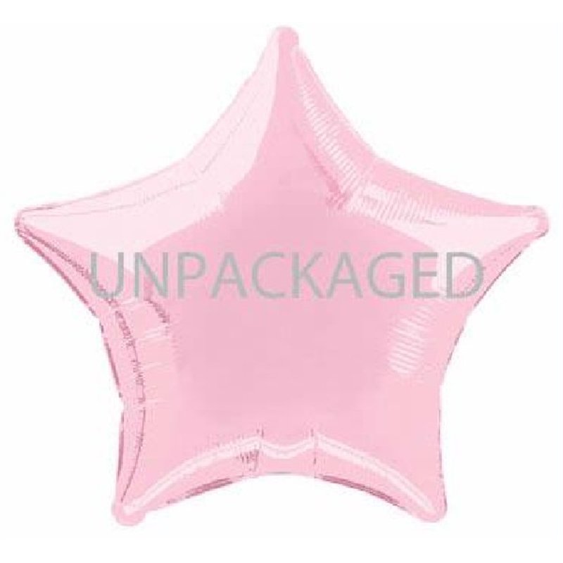 20IN PASTEL PINK STAR FOIL 12S