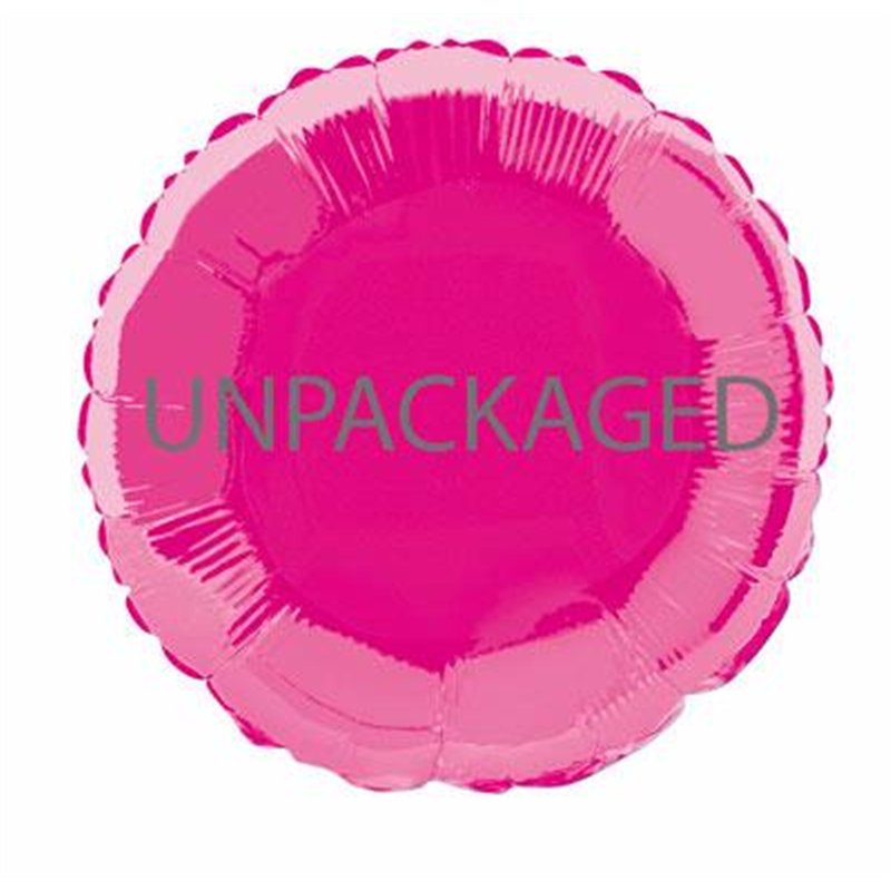 18IN HOT PINK ROUND FOIL BALLOON  12S