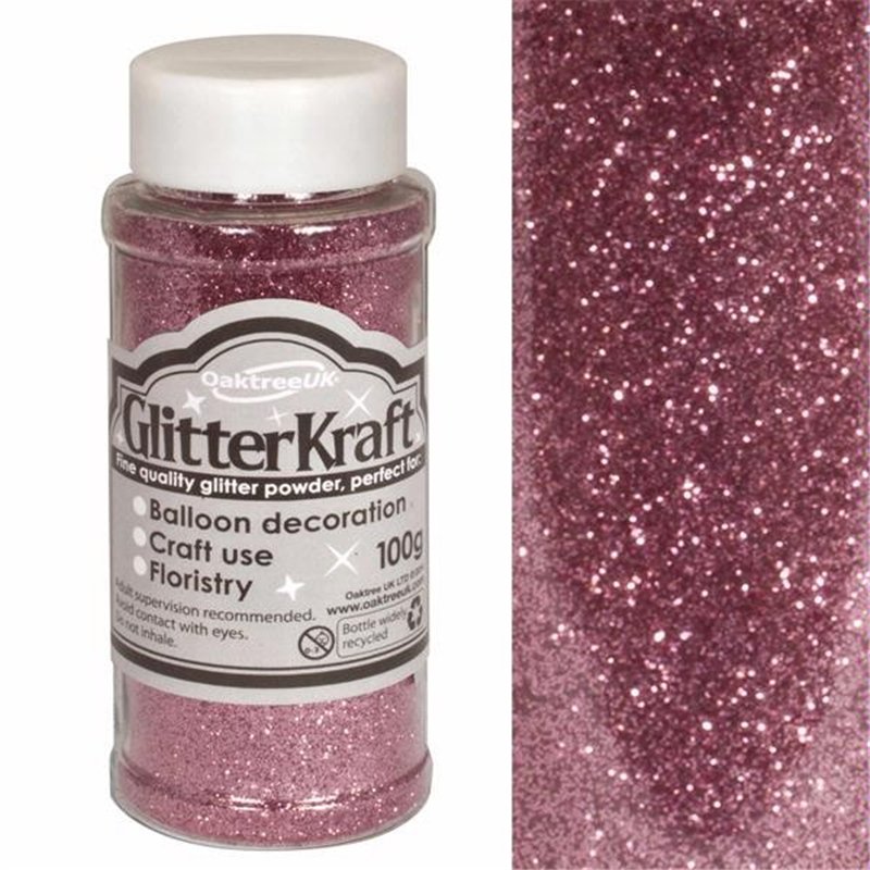 100G LIGHT PINK KRAFT FINE GLITTER