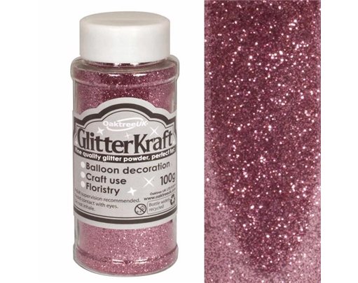 100G LIGHT PINK KRAFT FINE GLITTER