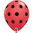 (25) 11in BIG POLKA DOTS RED QUALATEX