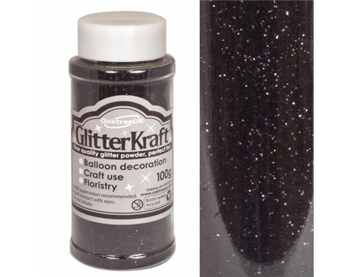 100G BLACK KRAFT FINE GLITTER