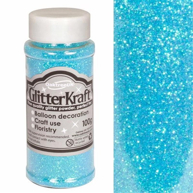 100G TOPAZ BLUE KRAFT FINE GLITTER